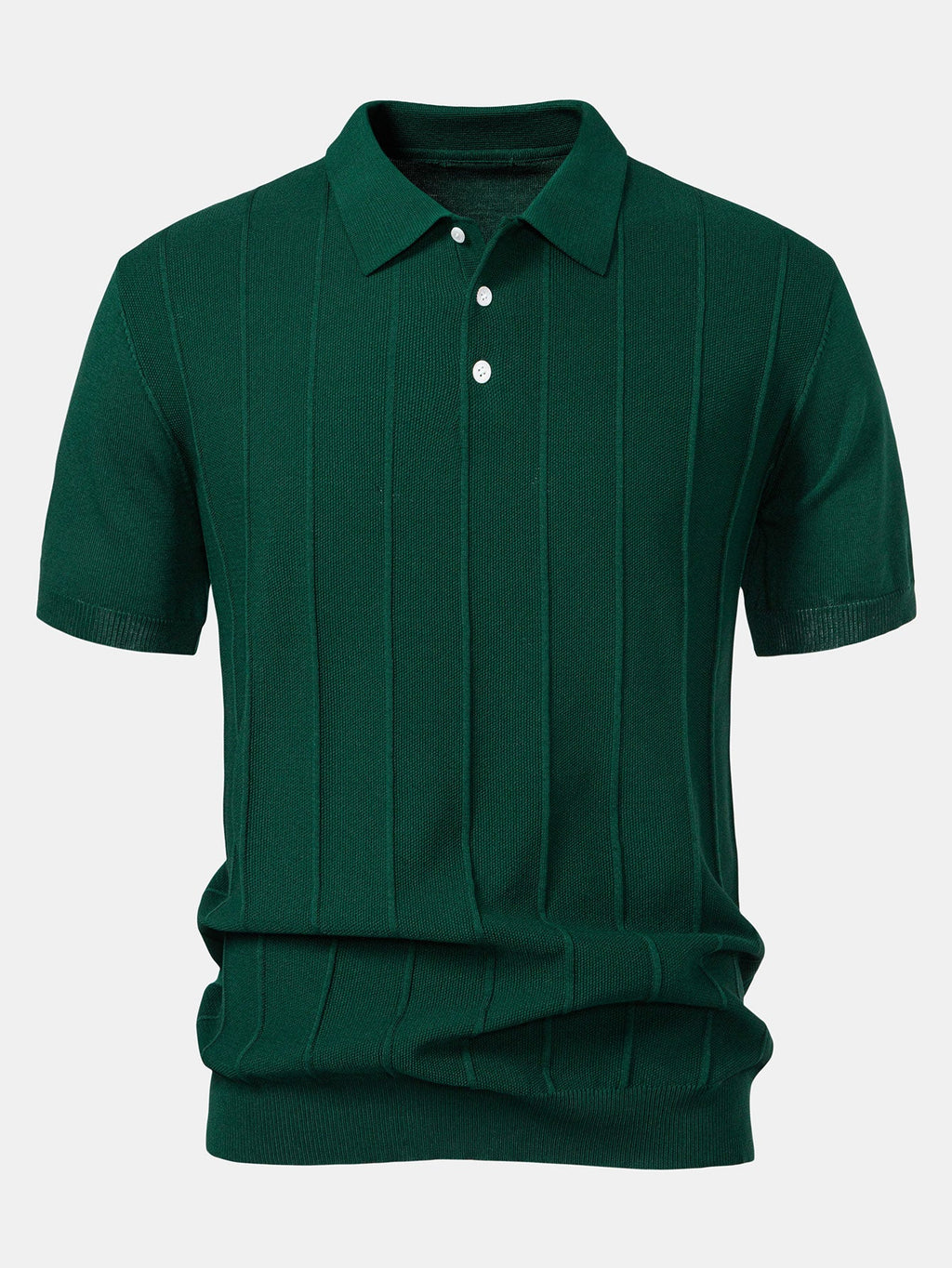 Stripe Jacquard Knit Polo Shirt & Slim Fit Tapered Trousers