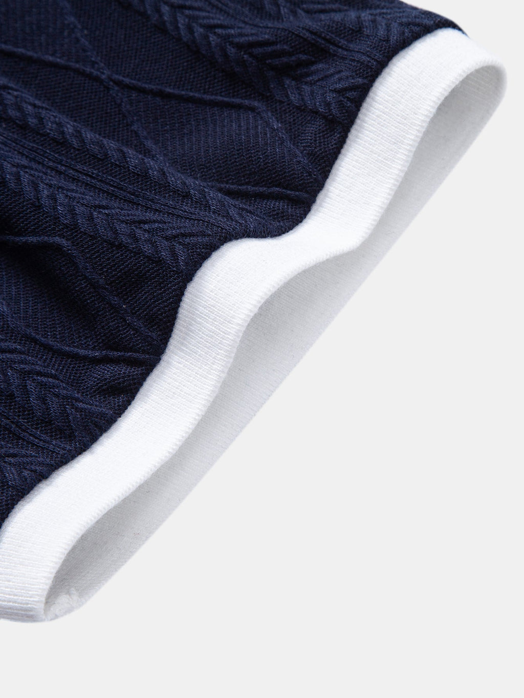 Contrast Geometry Jacquard Knit Polo & Slim Fit Tapered Trousers