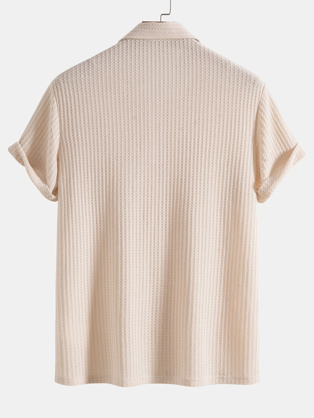 Knitted Waffle Polo Shirt & Waffle Drawstring Shorts