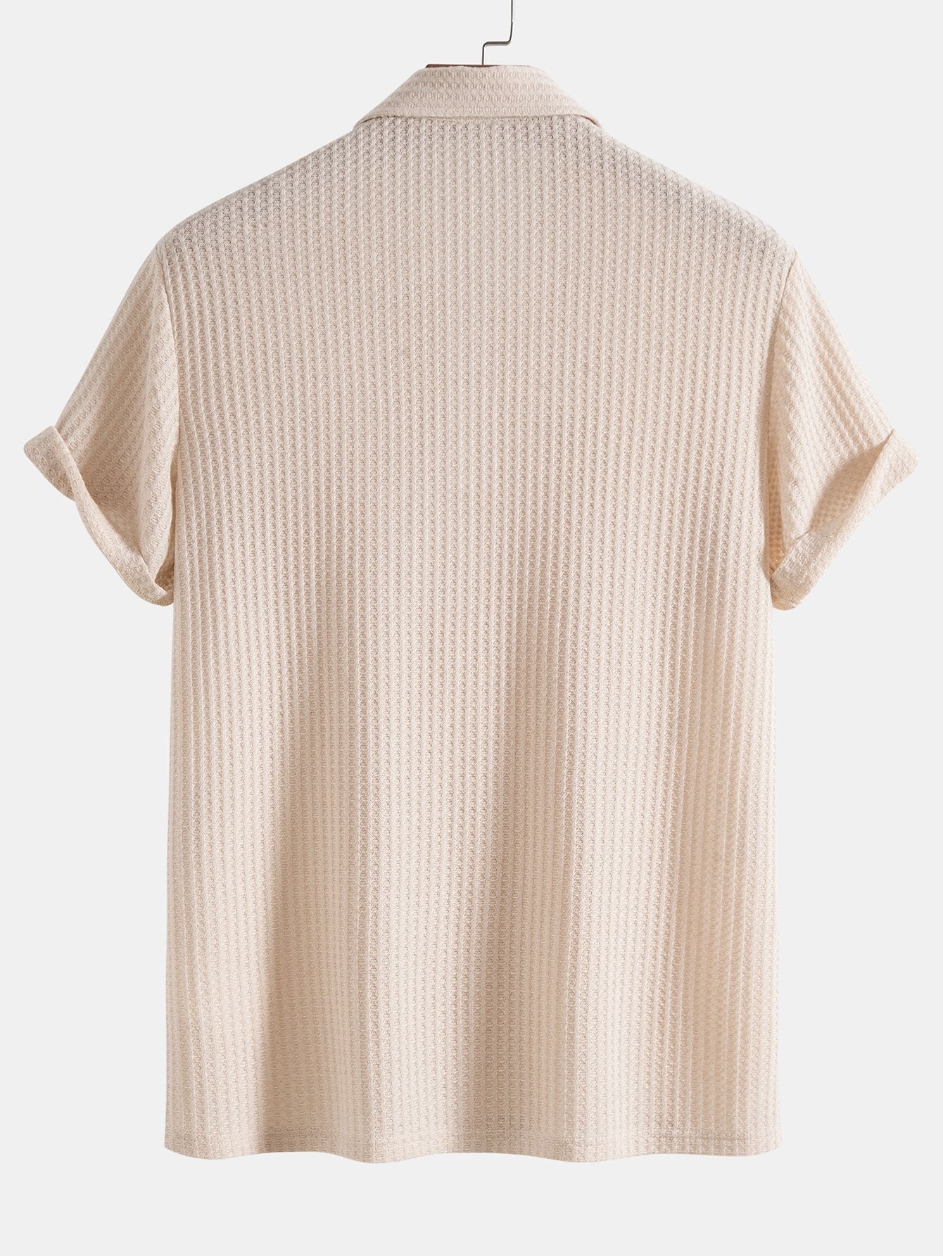 Knitted Waffle Polo Shirt & Waffle Drawstring Shorts